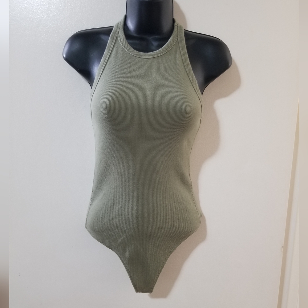 Abercrombie & Fitch Racerback Bodysuit Green S